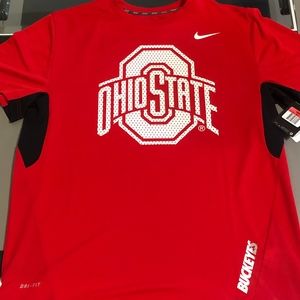 NWT 2014 Nike Dri-Fit Performance OSU Ohio State Buckeyes “Coach’s” Shirt sz L